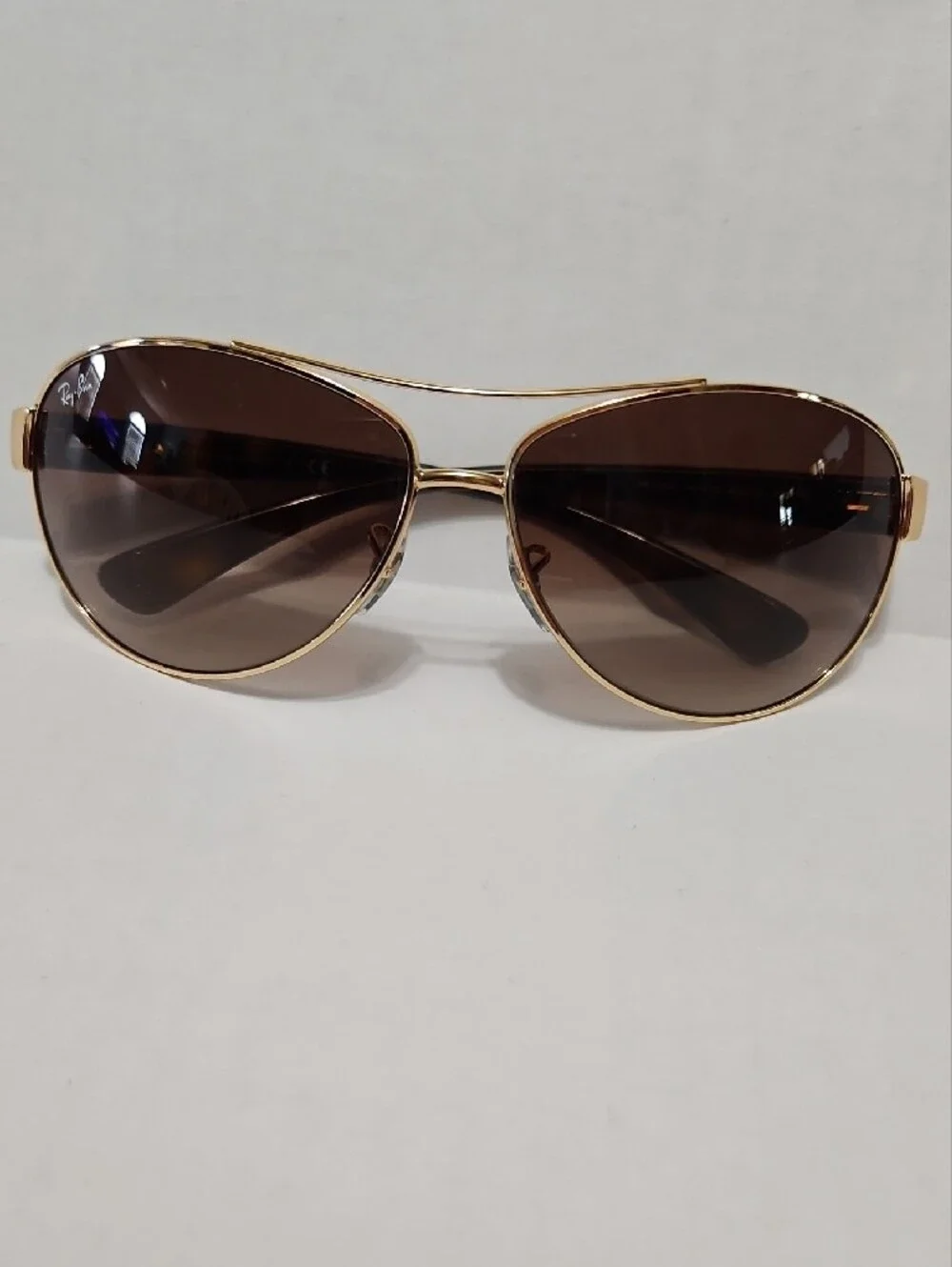 Ray-Ban RB3386 Aviator Gold Brown Gradient 63 Italy w/Case Unisex Frames